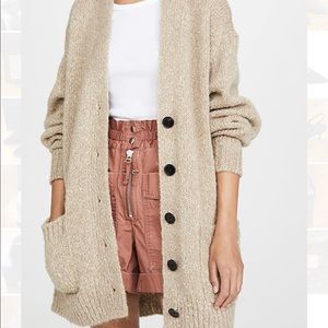 Isabel Marant Etoile Alpaca Scott Cardigan Beige
